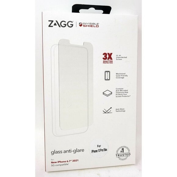 Zagg Screen Protector for iPhone 13 Pro Max 6.7 2021, Glass Anti-Glare, NEW - Picture 1 of 2
